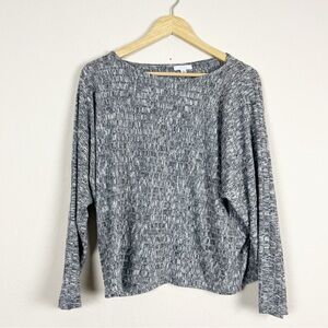 Johnny Was Calme Gray Knit Sweater Size Medium